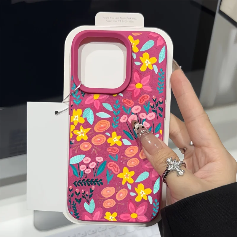 

Phone Case For Phone 16 13 15 14 12 11 Pro Max X XR XS 16E 7 8 14 15 Plus SE 2022 13 Pro 12 Pro Silicone TPU Soft Flower Cover