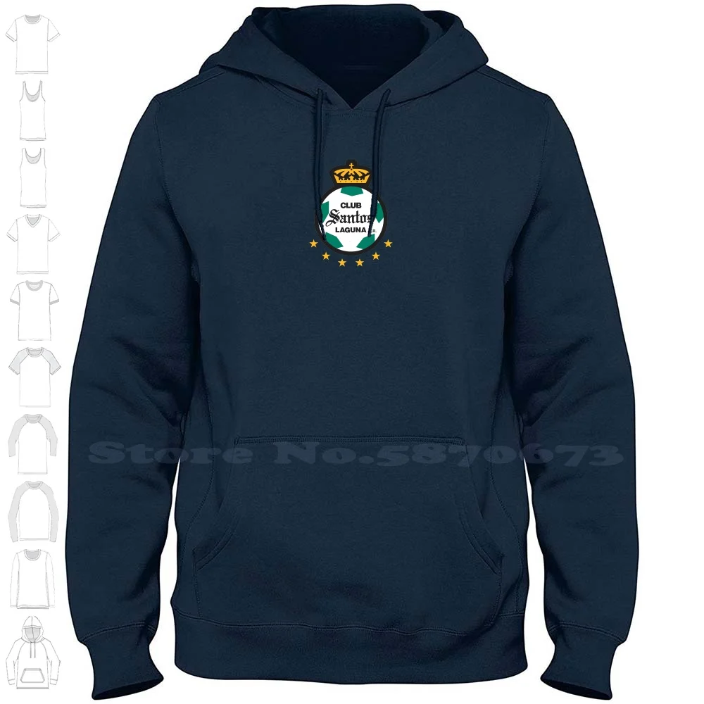 Santos Laguna Logo Casual Clothing Sweatshirt Printed Logo 100% Cotton Hoodie