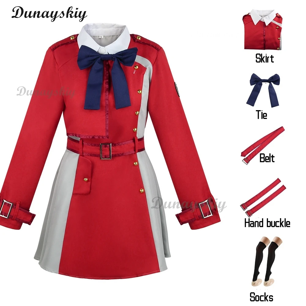 コスプレ衣装,女性用,ニシキギチサト,リコリス,リコイル,イノウタキナ,JKユニフォーム,ウィッグ,クリスマス,ハロウィーン,女の子用