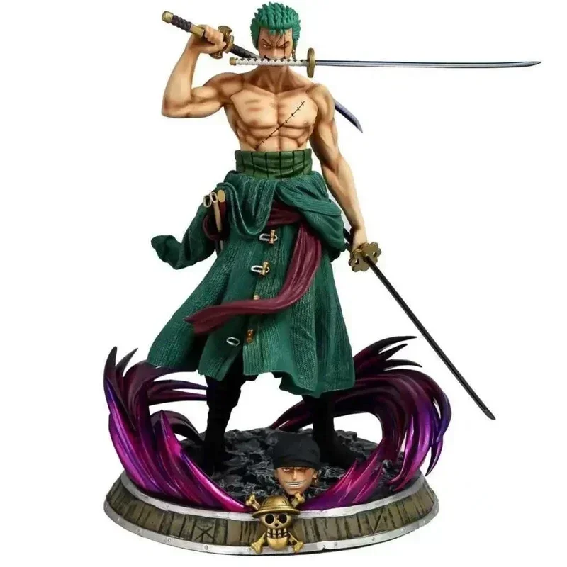 One Piece Roronoa  Zoro Luffy Anime  Figure Three-Knife Manga Anime Statue Pvc Action Figure Collection Model Samurai Sanji Toys