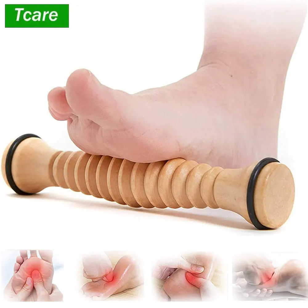 

Tcare Wooden Foot Roller Foot Massager Acupressure Foot for Relieving Plantar Fasciitis, Foot Arch Pain,Myofascial Pain Syndrome