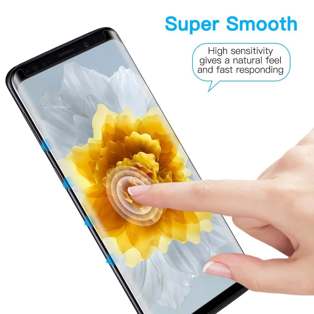 HD Curved Four Sides Glue Screen Protector For Samsung Galaxy S9 + Note 9 2/4Pcs Tempered Glass