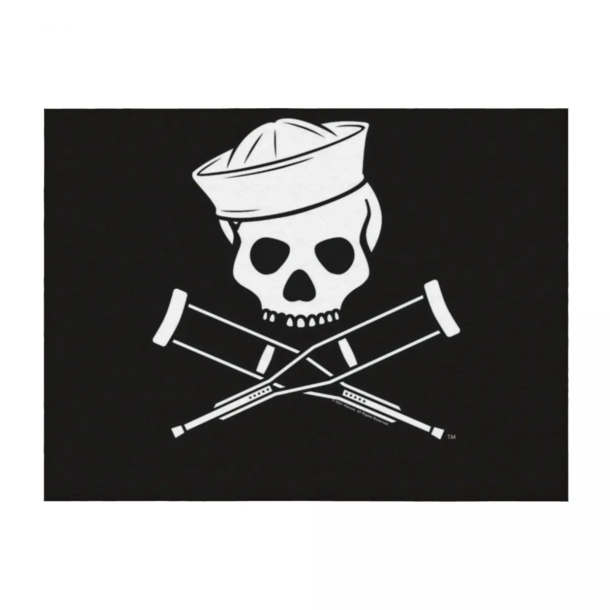 

Jackass Sailor Skull And Crutches Logo Throw Blanket Vintage funny gift Plaid manga Blankets