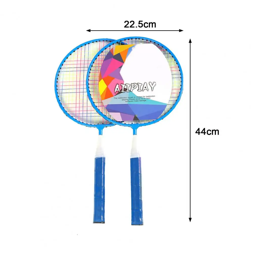 Ensemble de raquettes de badminton durables pour jeunes, volants à prise souple pour enfants, 2 sports de plein air pour enfants