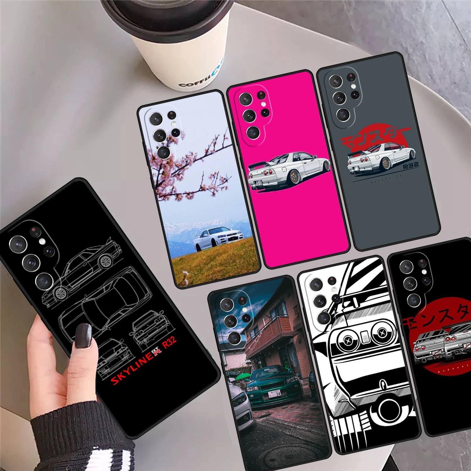 Skyline GTR R32 Phone Case Cover Coque For Samsung Galaxy S24 Ultra 23 S22 Plus S21 FE S20 S8 S9 S10 Note 10 Pro Note 20