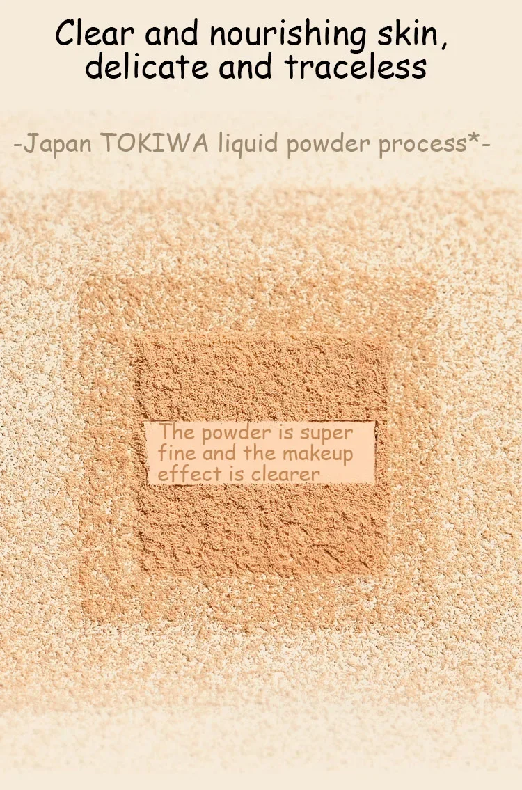 Funnyelves ソフトフォーカスパウダーオイルコントロールメイクアップドライとウェット感光性毛穴パウダー長期的なフェイスメイクアップ化粧品