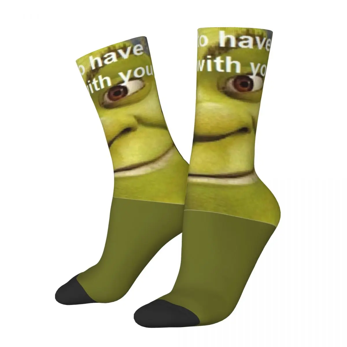 

Crazy Design Women Men Funny Shreks Pun Design Socks Shreks is Love Shreks is Life Merchandise Middle Tube Socks Cute Gift Idea