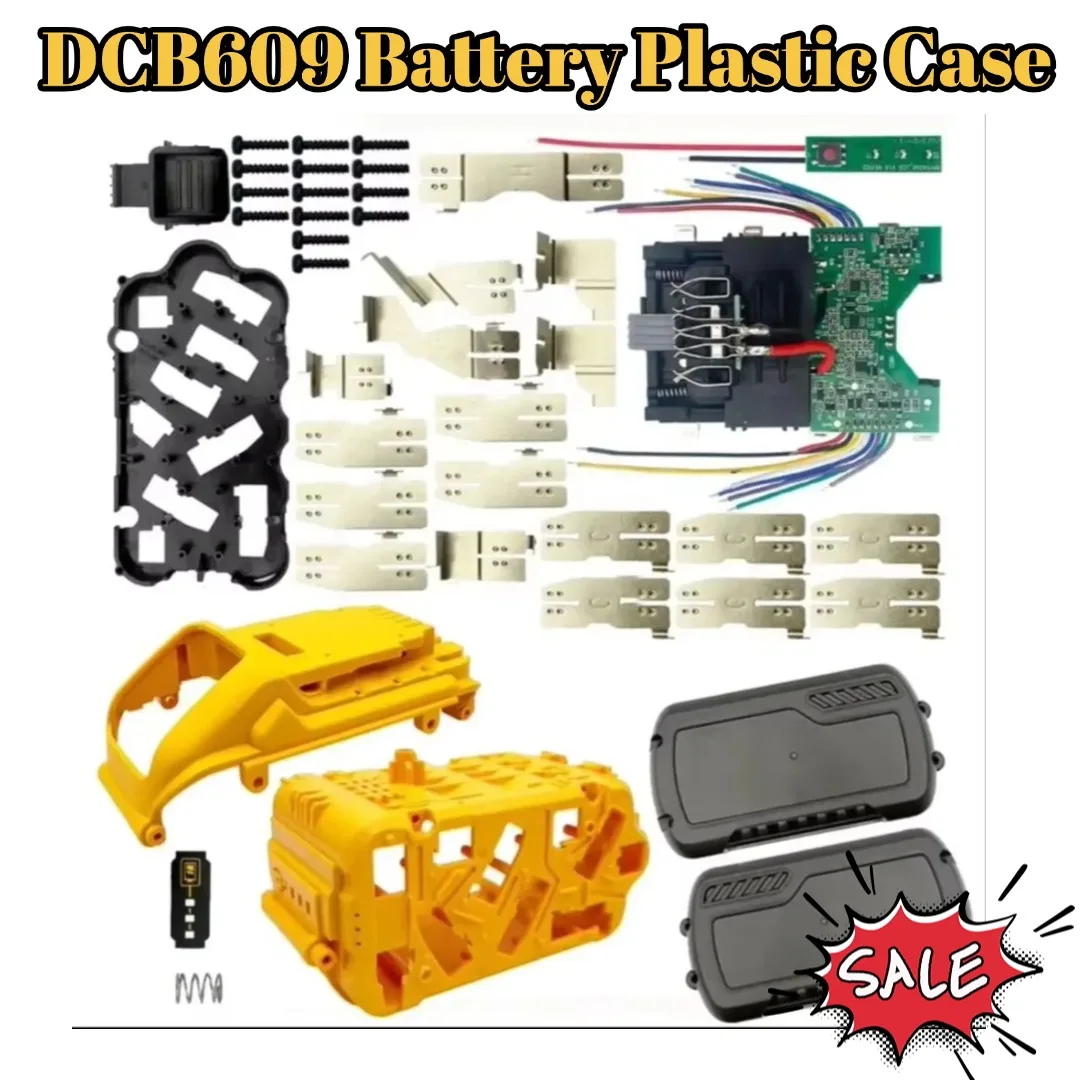 

1 Set DCB609 Battery Plastic Case 15 Core Lithium Battery Case Storage Box With Protection Board For Dewalt 18V 20V Battery