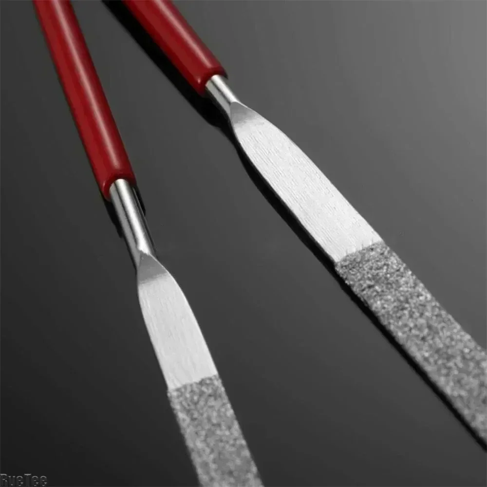 Diamond File Flat File Metal Sanding Tools 2-piece Set Suitable for Model Assembly Mechanical Corrections Hand Tools