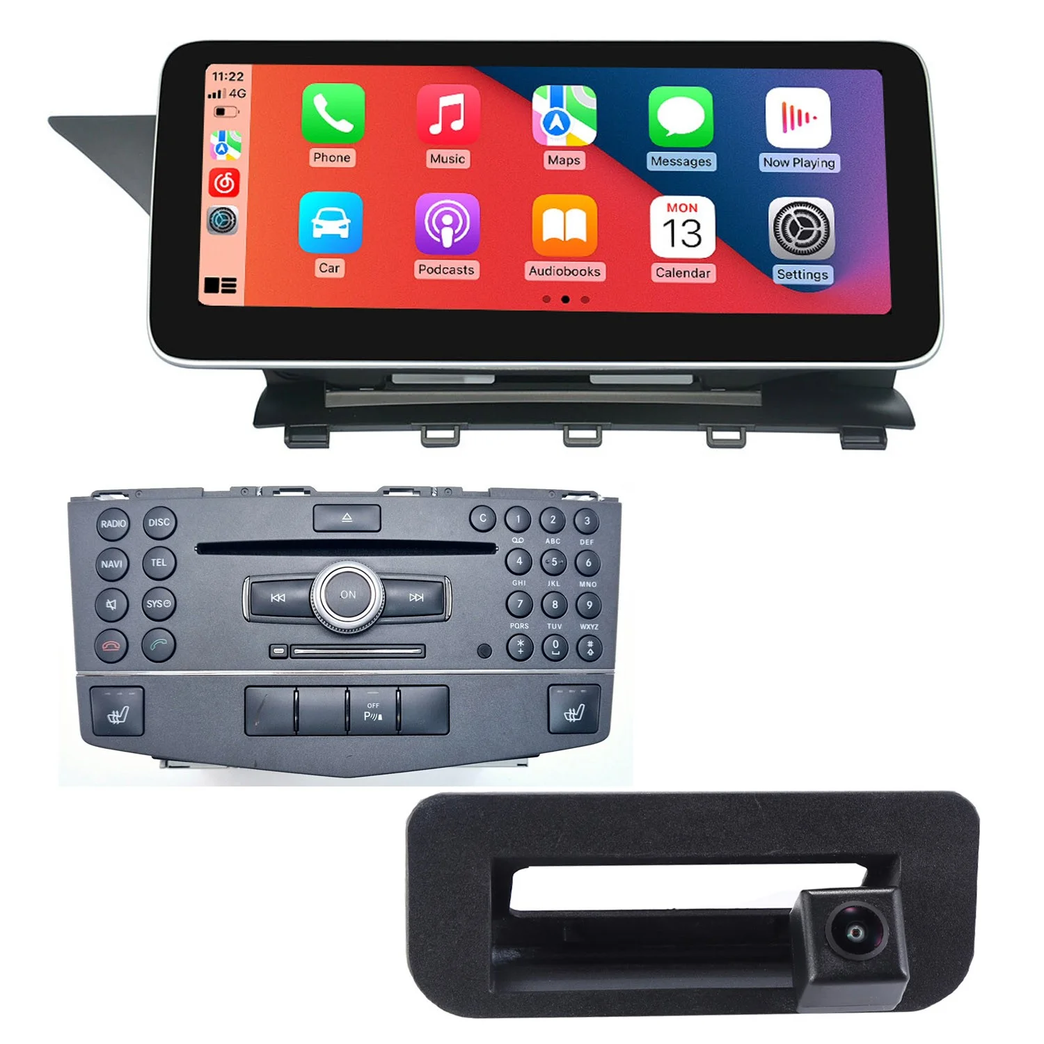 Bluetooth Carpaly GPS Android Auto Car radio Navigation+HD Reverse camera For Mercedes-Benz GLK-Klasse X204 GLK350 GLK200 GLK300