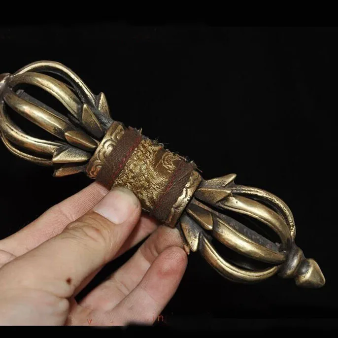 

old Tibet Buddhism temple bronze Vajra Dorje Phurpa Exorcism Talisman Faqi