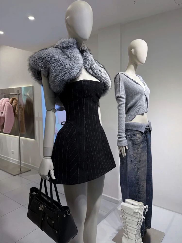 

Сексуальные полосатые юбки-трубы Dr, женские утягивающие юбки с высокой талией, черные и белые полоски, трапециевидные платья для свиданий и пар