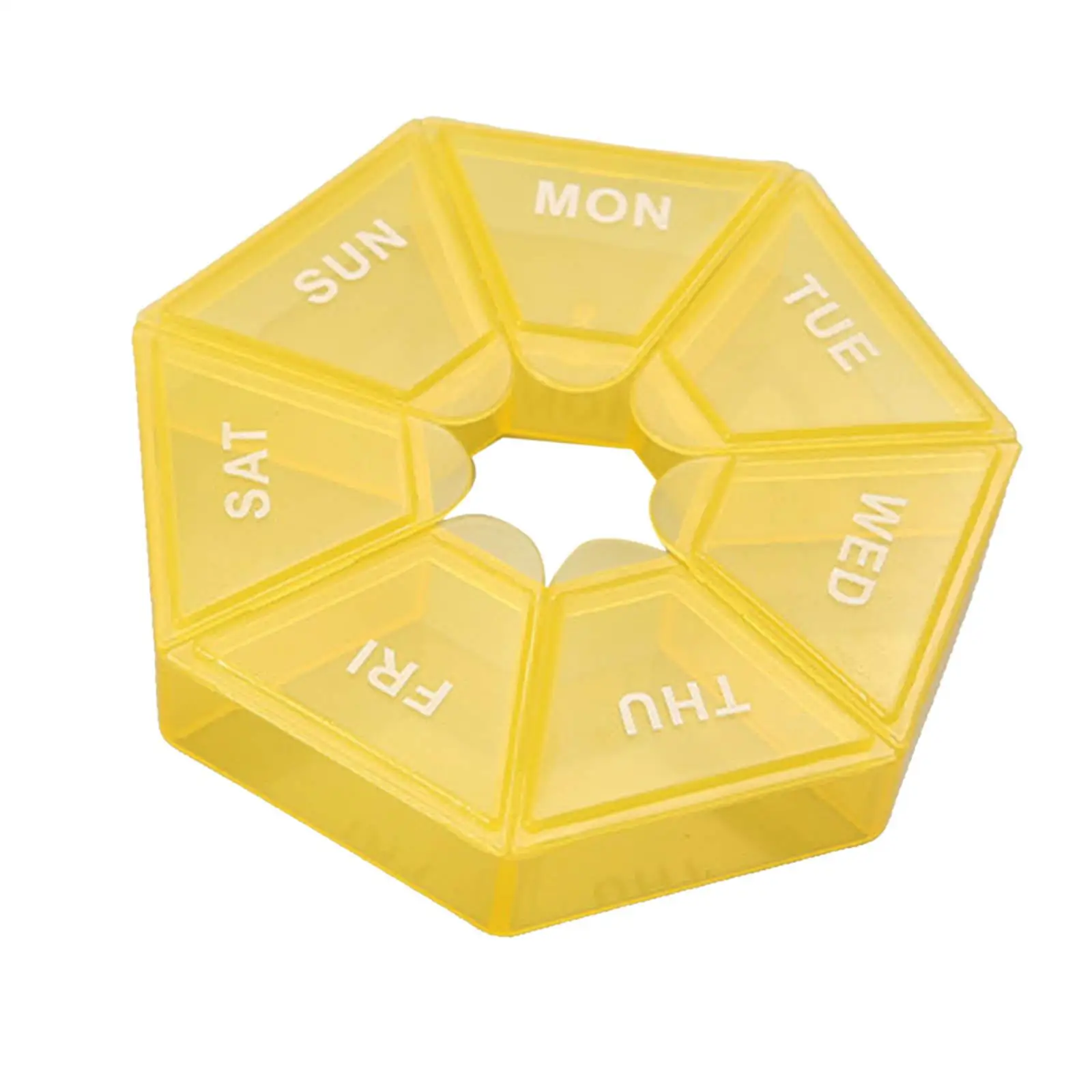 Travel Pill Organizer 7 Compartments Weekly Medicine Holder Mini Storage Box for Bag