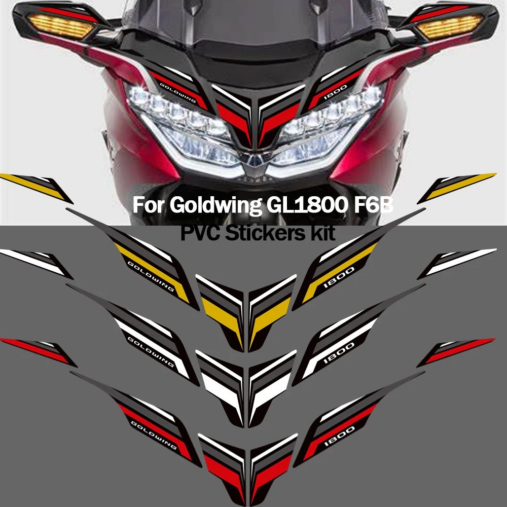 

Для Honda Goldwing Gold wing GL1800 F6B 2022-2024 мотоциклетная накладка на бак, переднее лобовое стекло, седло, боковые спойлеры, защитная наклейка