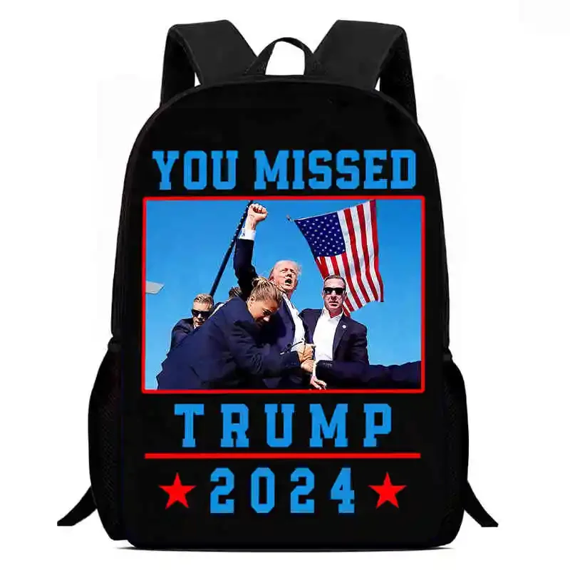 Trump 2024 Printed School Bags Child Backpack,Large Capacity School Backpack for Boys Girls,Book Bags for Pupil Students