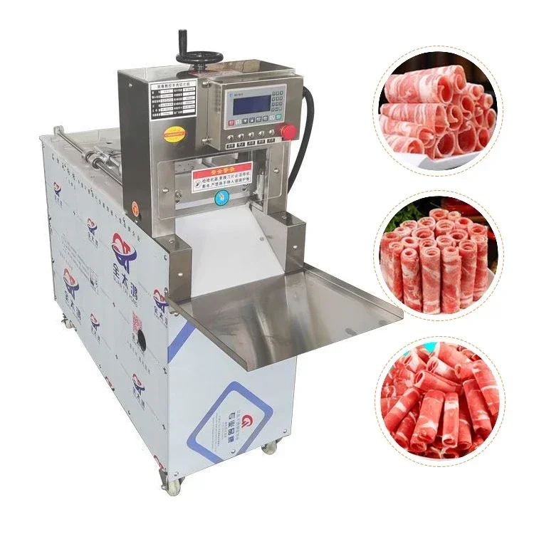 

Automatic Frozen Meat Slicing Machine / Meat Slicer / Sausage Bacon Beef Mutton Slicing Cutting Machine sheep farm equipment