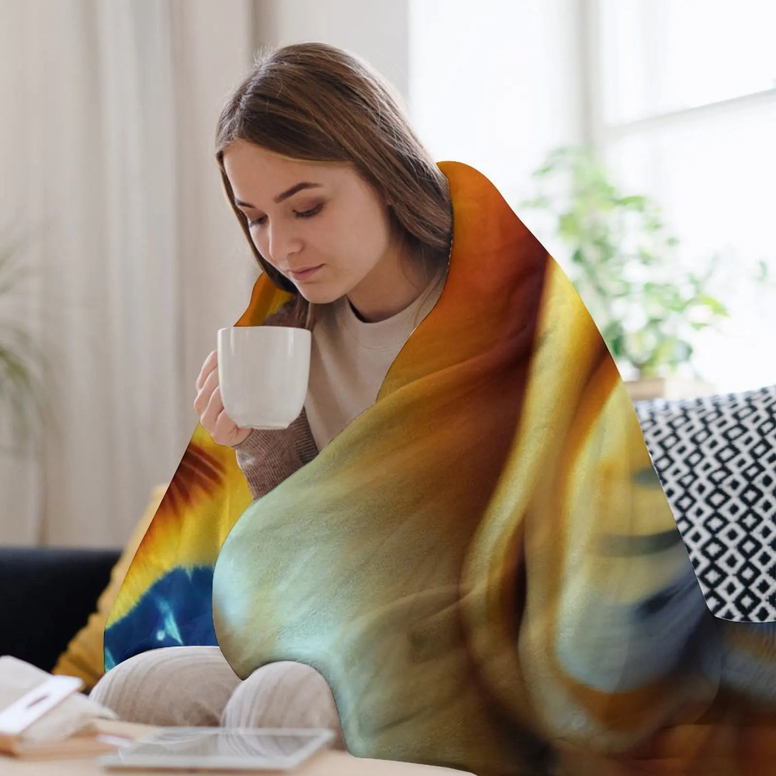 تشاو تشاو آرت رمي بطانية منقوشة لطيف منقوشة الشتاء الدافئ البطانيات الحرارية