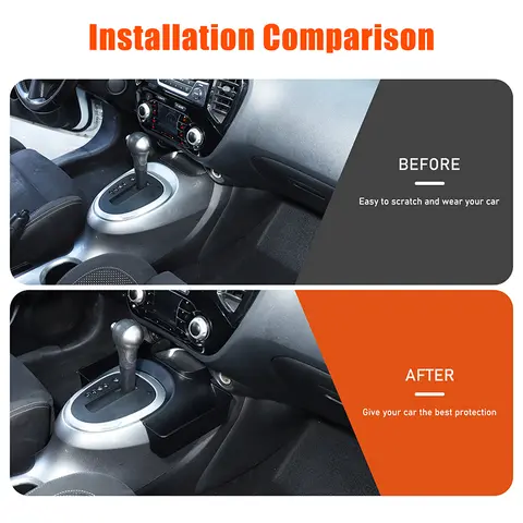 ABS Car Gear Shift Side Storage Box Tray Holder Side Organizer Tray For 2011-2019 Nissan JUKE Infiniti ESQ Interior Accessories 10 best sales nissan juke 2012 - №10