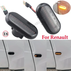 2X Led Dynamic Turn Signal Lights Side Marker For Renault Clio Trafic Kangoo Twigo Dacia Logan Duster Nissan Interstar Primastar