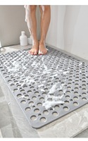 Bath Mat With Drain Holes Non Slip Bath Mat Easy Clean Bathtub Mat With Drain Holes And Suction Cups Bathroom Accessories