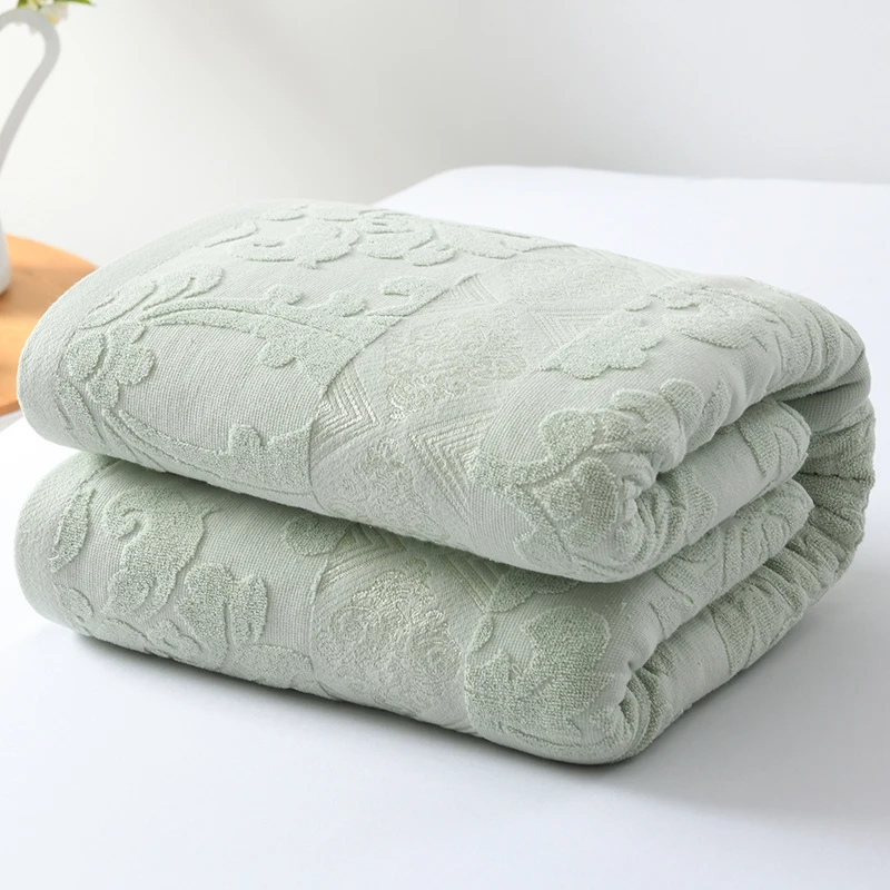 Jacquard Blanket Solid Color Bed Linen 100% Cotton Blankets Skin-friendly Plaid Sofa Towel Nap Blanket Home Bedspread плед