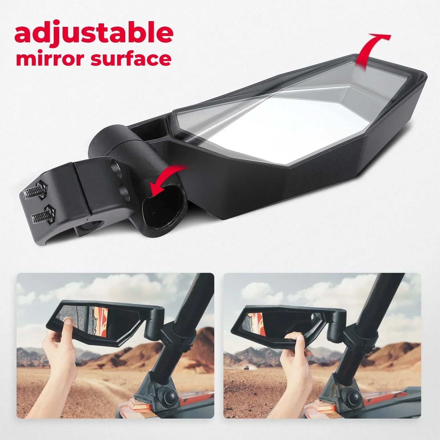 KEMIMOTO #2883762 Wide View Adjustable Side Rear View Mirror Compatible with Polaris RZR PRO XP 2020-2024 for Kawasaki for Honda