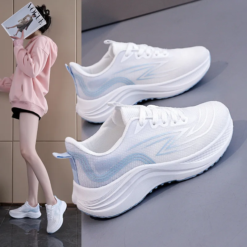

Spring 2026 Women's Color Block Casual Comfortable Running Sports Shoes Versatile Breathable Sneakers for Active Women