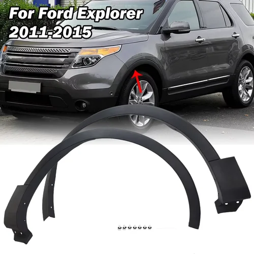 Moldura para arco de rueda delantera, embellecedor de cejas para Ford Explorer 2011-2015, accesorios de repuesto para guardabarros de EE. UU. BB5Z16039AA BB5Z16038AA