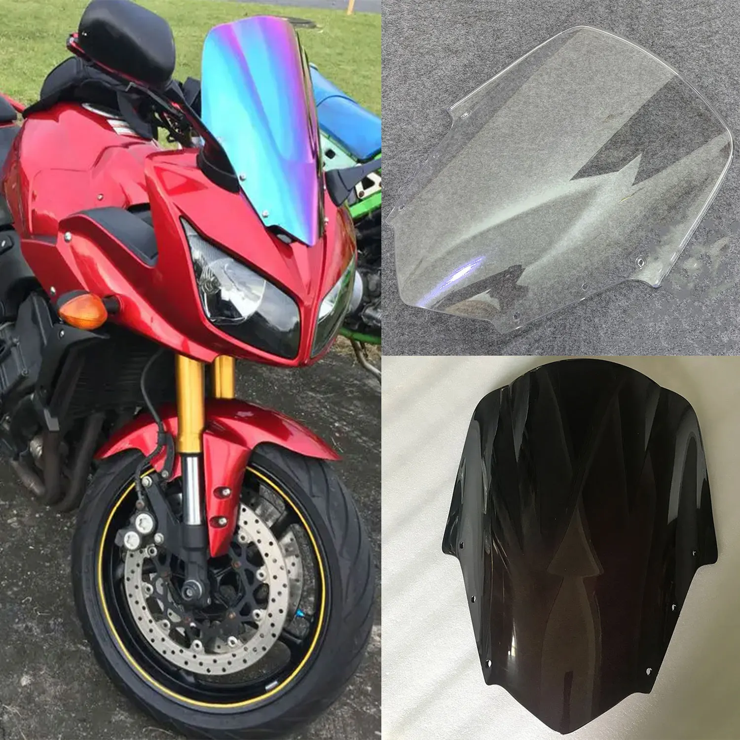 Defletores de vento para Yamaha Fazer, pára-brisa, pára-brisa bolha dupla, FZ1 1000 S, FZ1S, FZS1000, 2006-2012, 2013, 2014, 2015