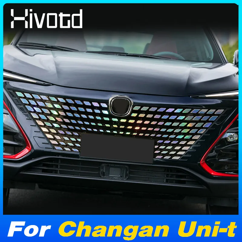 

Накладки на переднюю решетку автомобиля, наклейка на рамку, защитные детали для Changan Uni-t 2023, внешний стиль, декоративные аксессуары