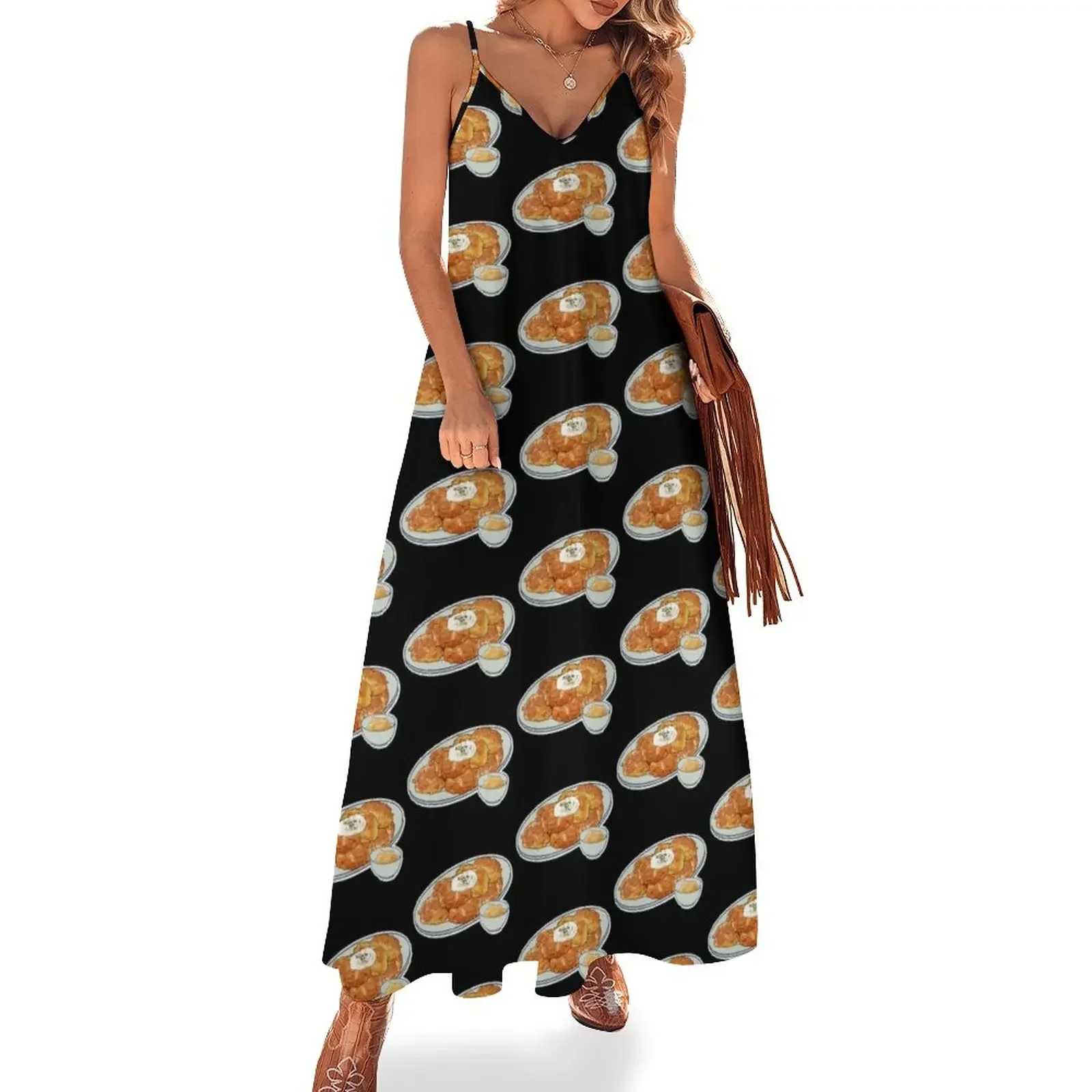 Latkes - Jewish Food for Hanukkah Sleeveless Dress Woman dresses summer women's suit Woman clothing dresses for women