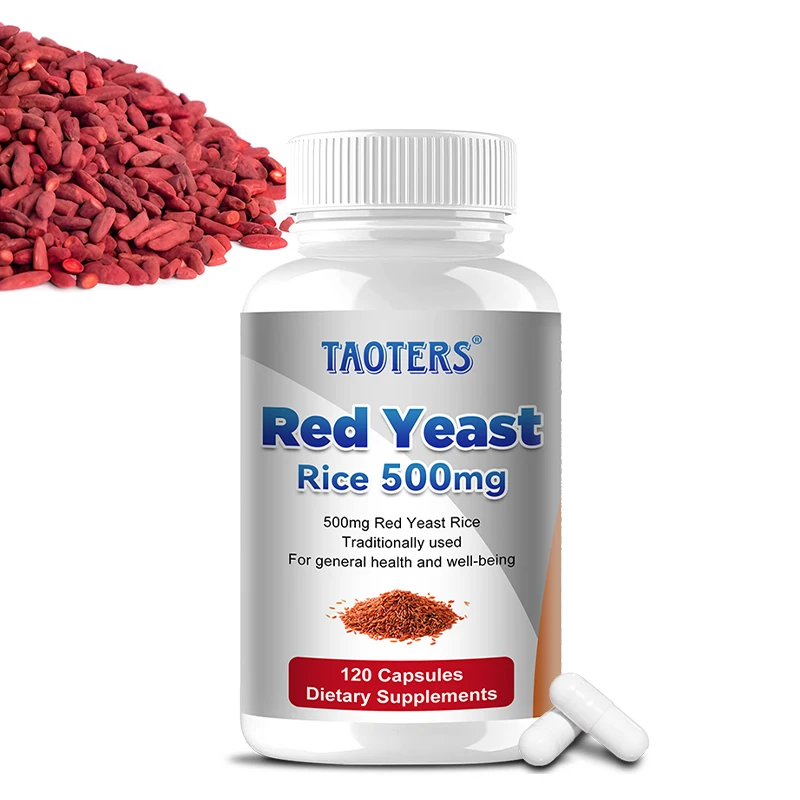 Suplemento de arroz con levadura roja: cápsulas vegetarianas súper potentes, inmunidad, reducción del colesterol, alivio del estrés, antioxidantes