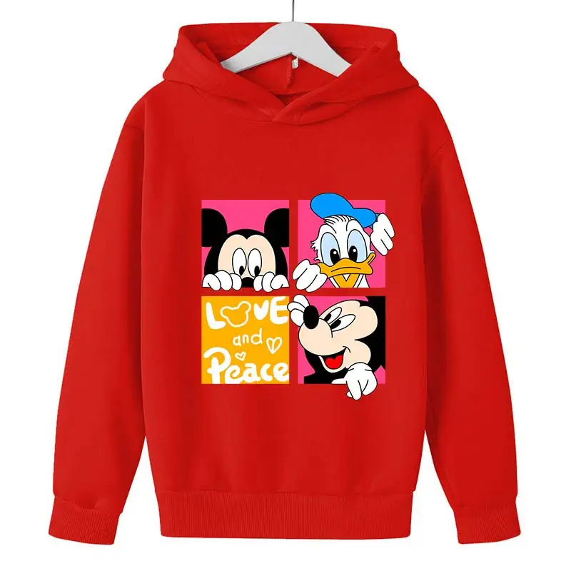 ملابس أطفال بنات ميني هوديي ملابس الأولاد دونالد داك ميكي ماوس نمط الأطفال أعلى هوديي موضة في الهواء الطلق السترة الاطفال