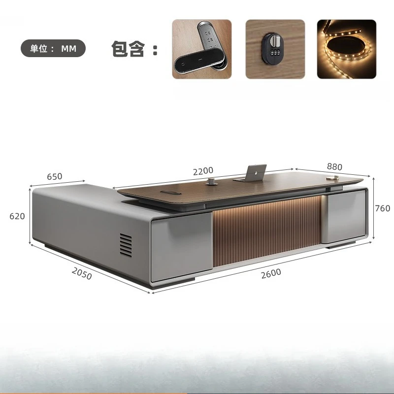 

Senior Light Luxury President Taipan Desk Boss Desk Manager Supervisor Paint Office Furniture