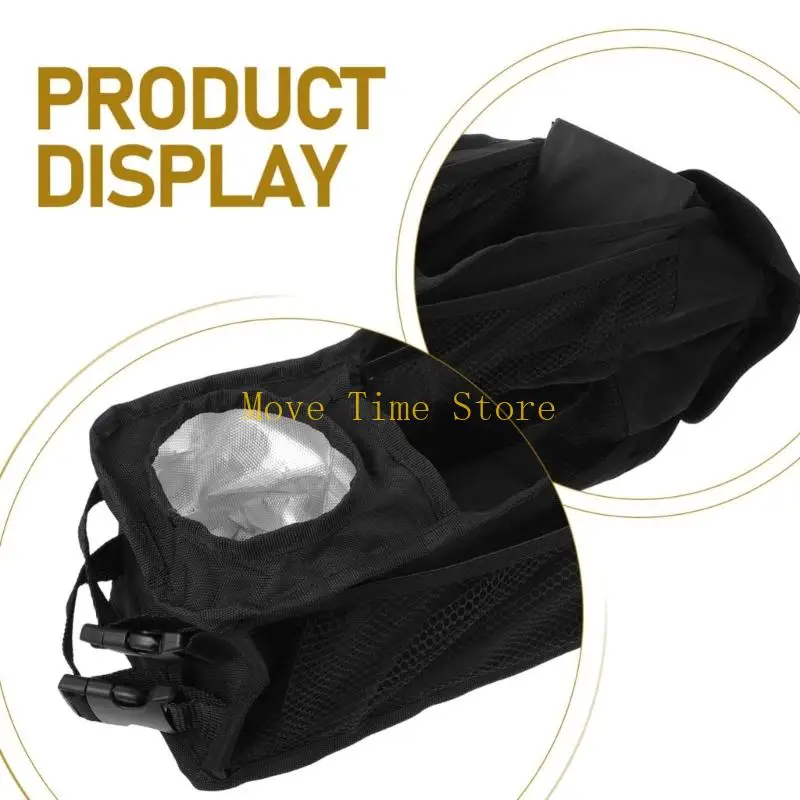 92ME Golf Cart Front Storage Rack Folding Universals Golf Cart Storage Basket with 2 Insulated Cup Holders