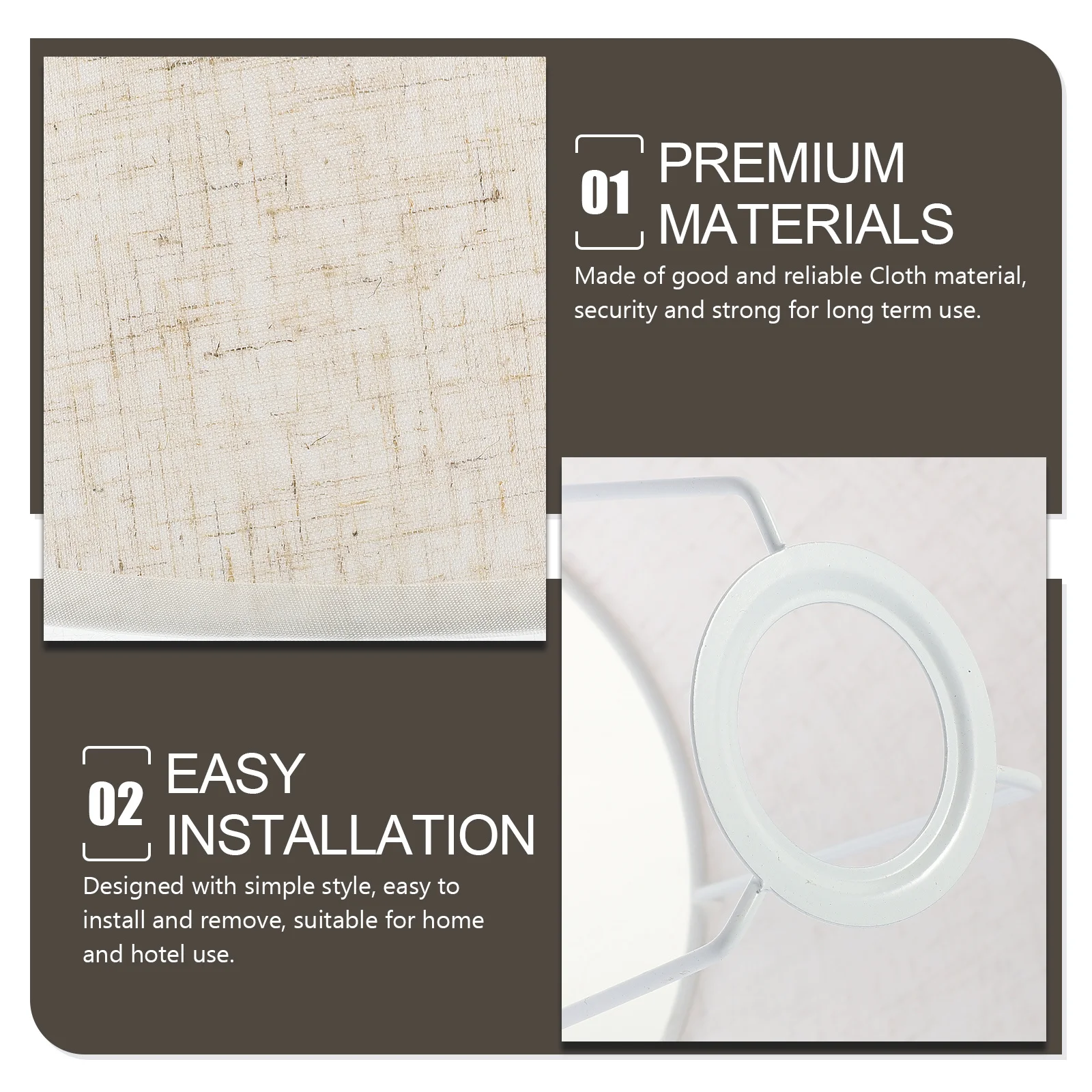 عاكس الضوء من الكتان لمصباح أرضي لطاولة المكتب استبدال غطاء من القماش غطاء خفيف مزخرف بجانب السرير للاستخدام المنزلي والمكتب #1