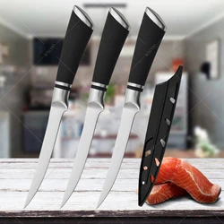 Stainless Steel Fish Knife Slicer Japanese Sashimi Knife Butcher's Boning Knife Cleaver Household Sharp Meat Slicing Knives
