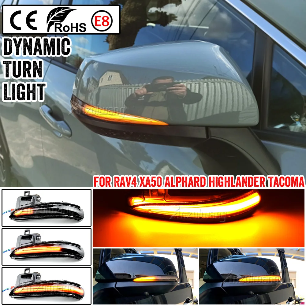 Side Mirror LED Dynamic Turn Signal Light Sequential Lamp For Toyota Alphard Vellfire Tacoma N300 RAV4 XA50 Highlander XU70 2020