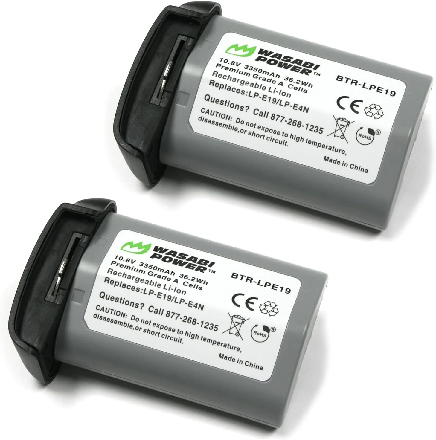 

Battery (2-Pack) for Canon LP-E19 and Canon EOS R3, EOS-1D Mark III, EOS-1D Mark IV, EOS-1Ds Mark III, EOS-1D X, EOS-1D X Mark I