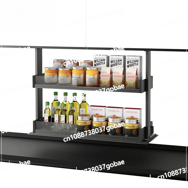 

Intelligent electric hanging cabinet lift basket, kitchen cabinet vertical pull-down rack, telescopic seasoning basket