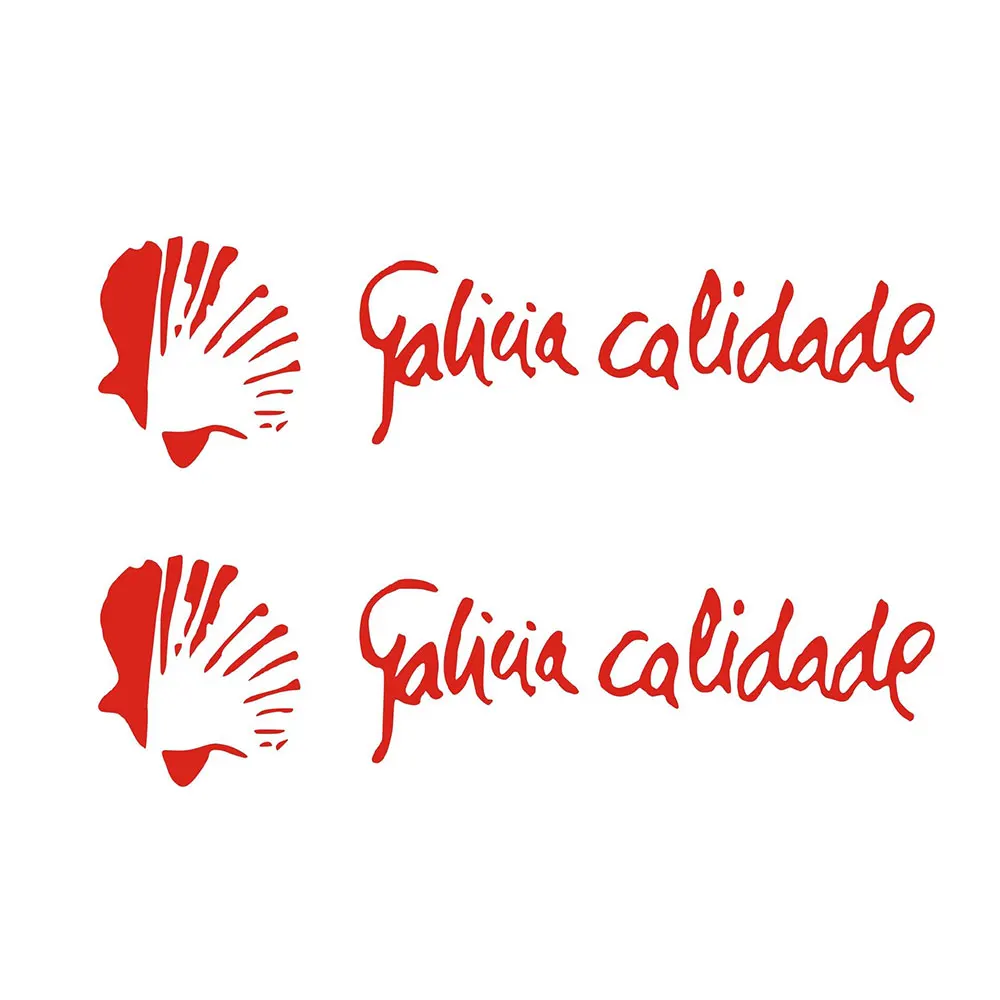 2pcs stickers vinyl for Galicia Calidade  stickers