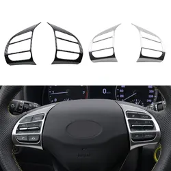 2Pcs ABS Car Steering Wheel Cover Frame Trim Sticker for Hyundai Kona Encino Kauai 2017 2018 2019 2020 SUV Interior Accessories