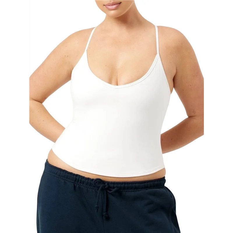 Женский топ без рукавов на тонких бретельках с вырезом в форме сердца, облегающий базовый топ на выход