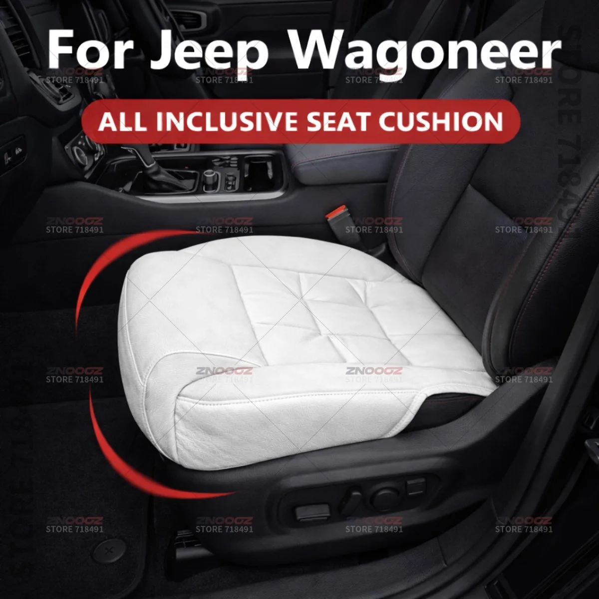 

Подушка-удлинитель для автомобильного сиденья с поддержкой для ног, из пены с эффектом памяти, аксессуар для интерьера Jeep Wagoneer