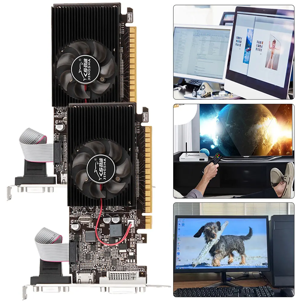 

2Pcs GT610 Graphics Card 810MHZ DDR3 1GB Gaming Video Card for Computer (GT610 2GB)