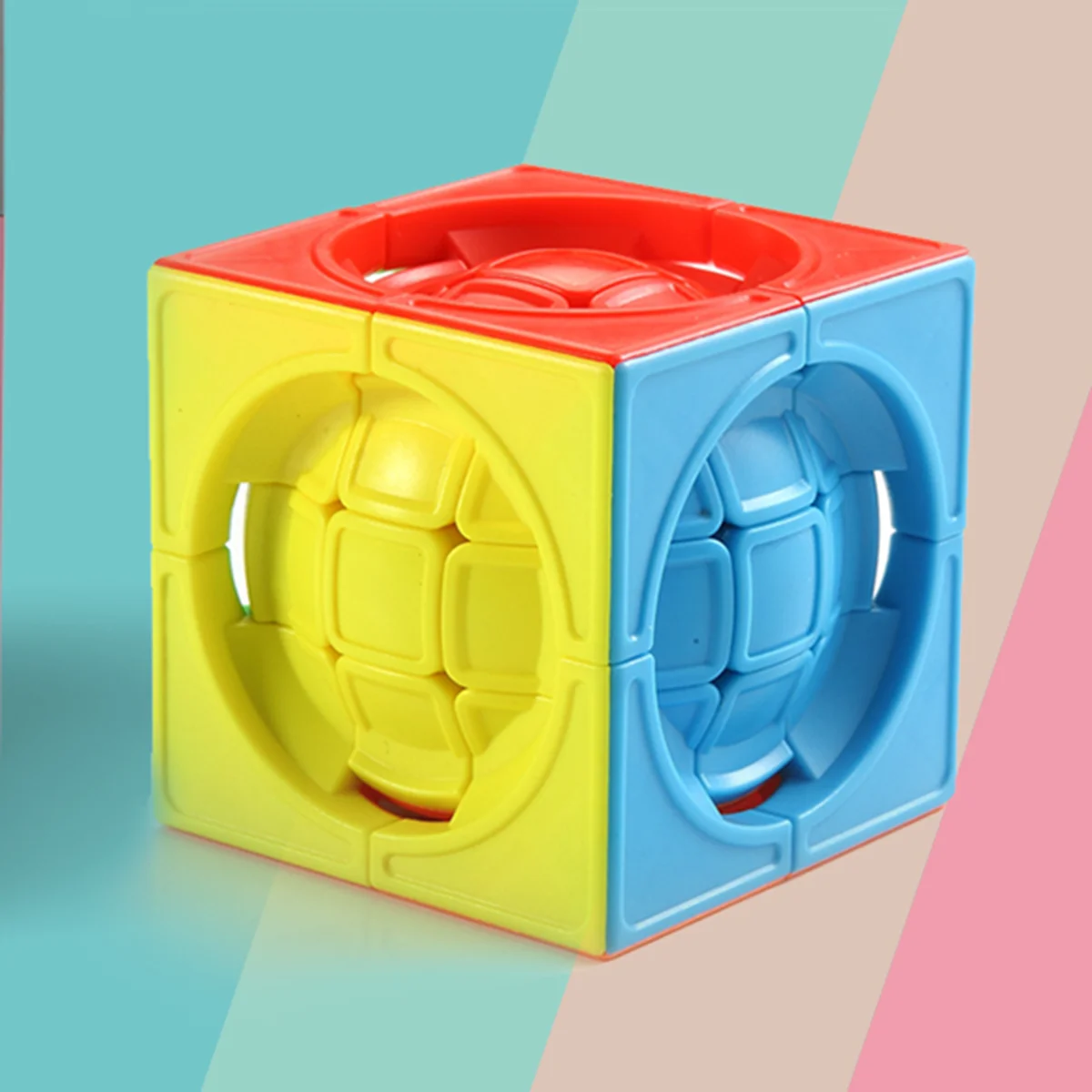 Bola mágica, bola de cubo mágico, divertido alivio del estrés, potenciador del cerebro, juego de velocidad de bola mágica, juguetes de rompecabezas 3D con bloqueo de Color para niños
