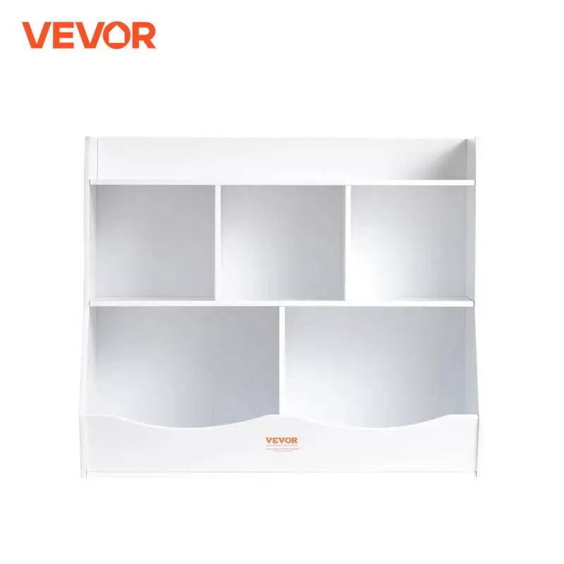 VEVOR Scaffale Portaoggetti in Legno per Bambini, Organizzatore Portaoggetti Giocattoli con Scaffale per Libri, Armadietto portaoggetti in Legno per Giochi, per Camera Bambini, Sala Giochi, Asilo