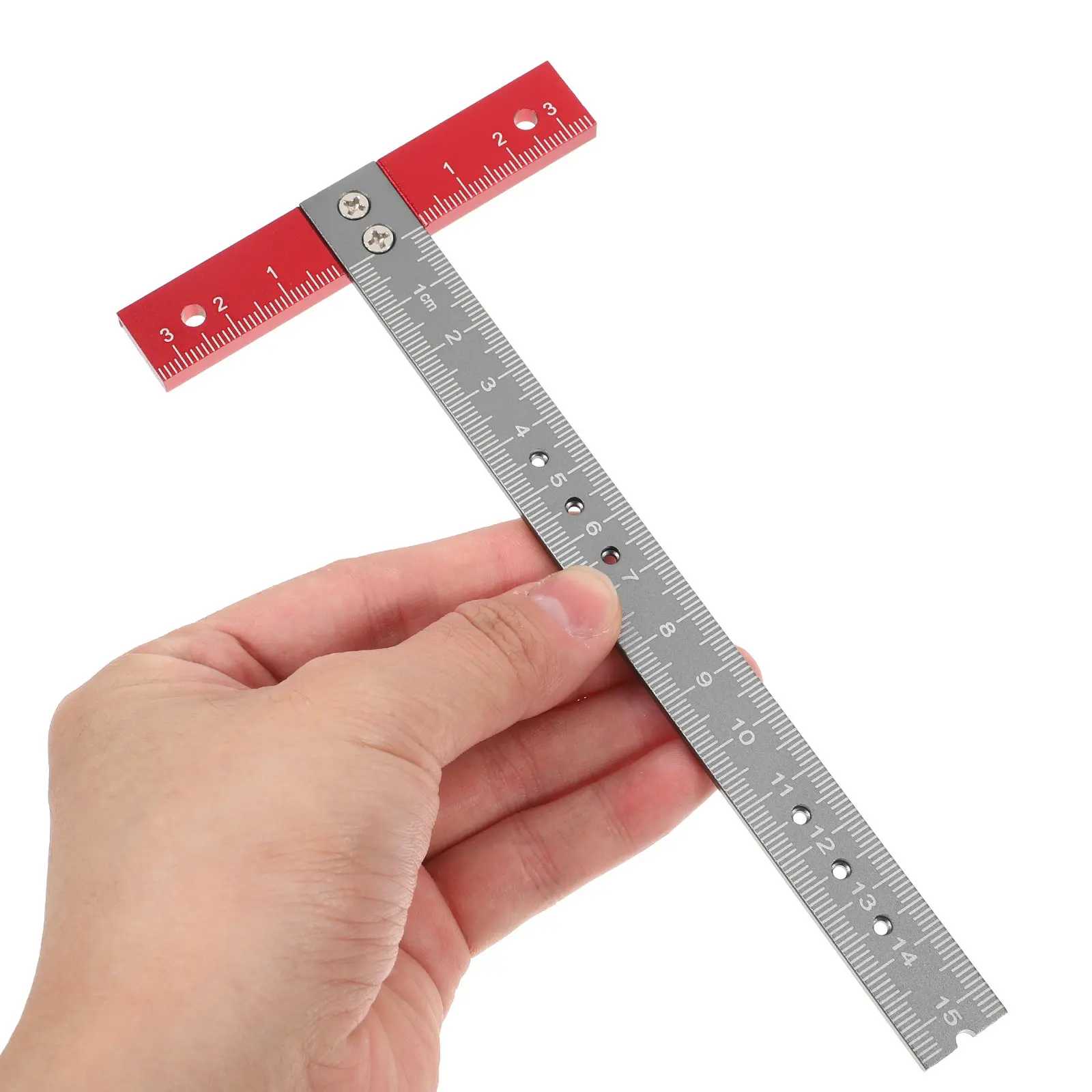 Aluminum Alloy T Ruler Right Angle Square Position Ruler for Woodworking Metalworking Carpentry Precision Measuring Marking and