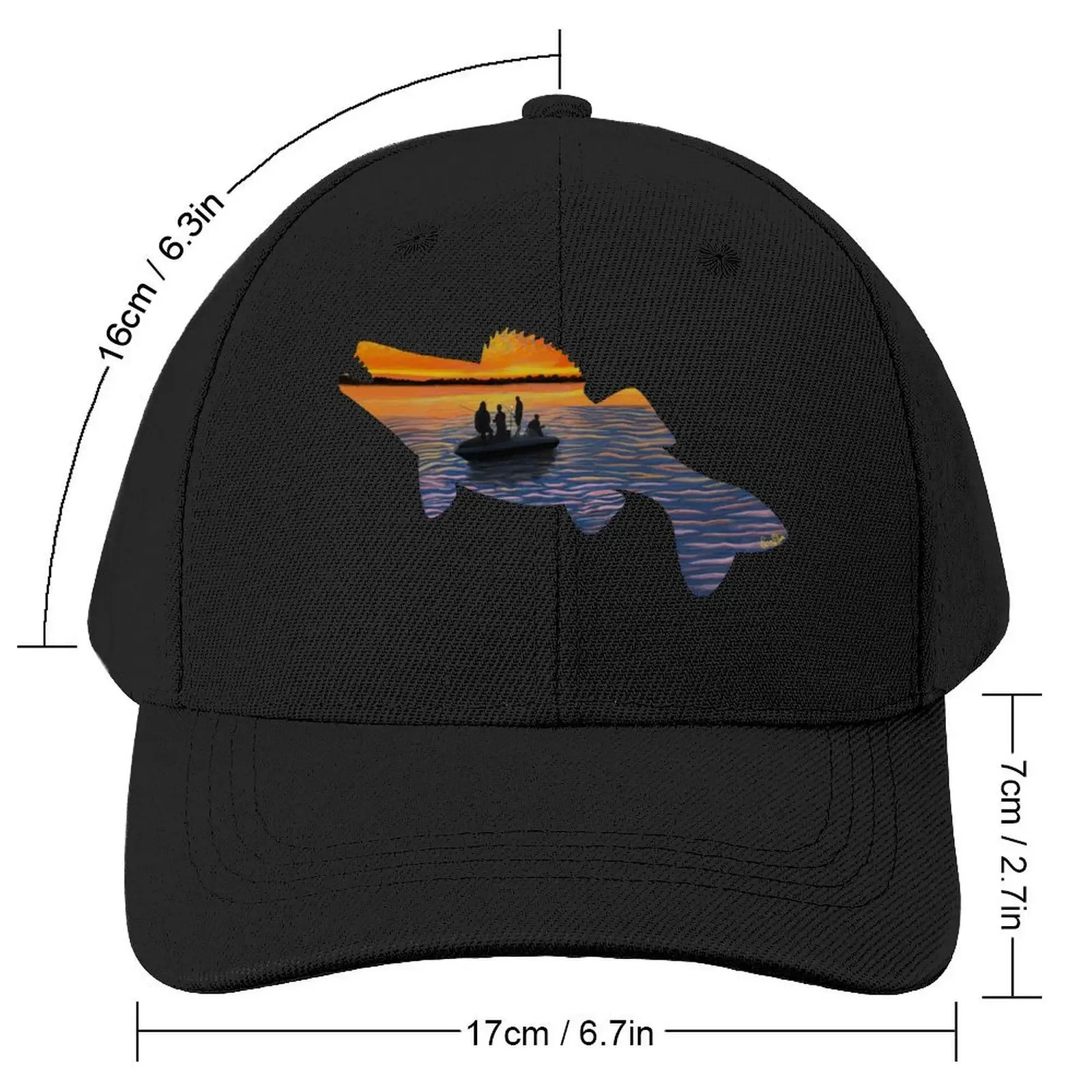 Walleye Silhouette - Lake Life - Blue Grey Baseball Cap Hat Man Luxury black Hats For Women Men's