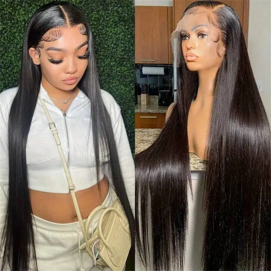

Bling Hair Straight Human Hair Wigs 13x4 Lace Frontal Wig 180% 13x6 Transparent Lace Front Wigs 4x4 Human Hair Lace Closure Wigs